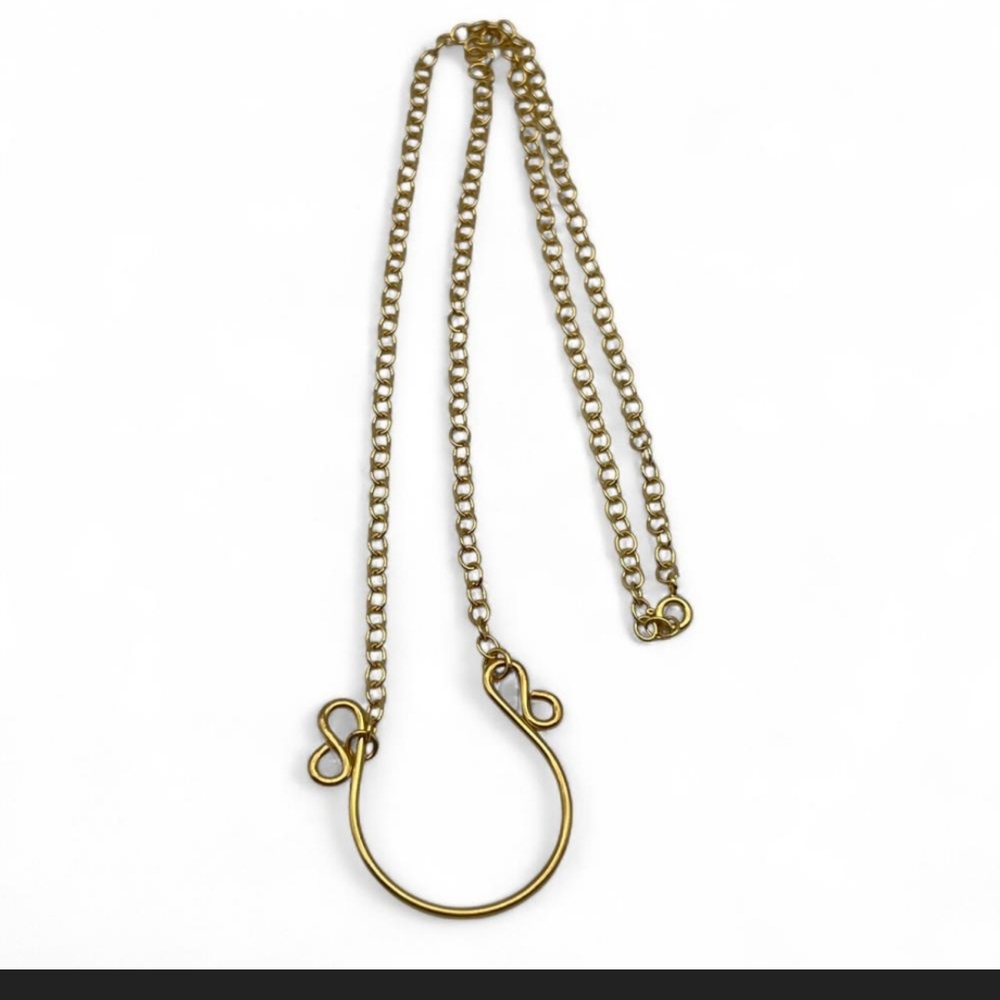 Elegant Sterling Silver Gold Tone Necklace